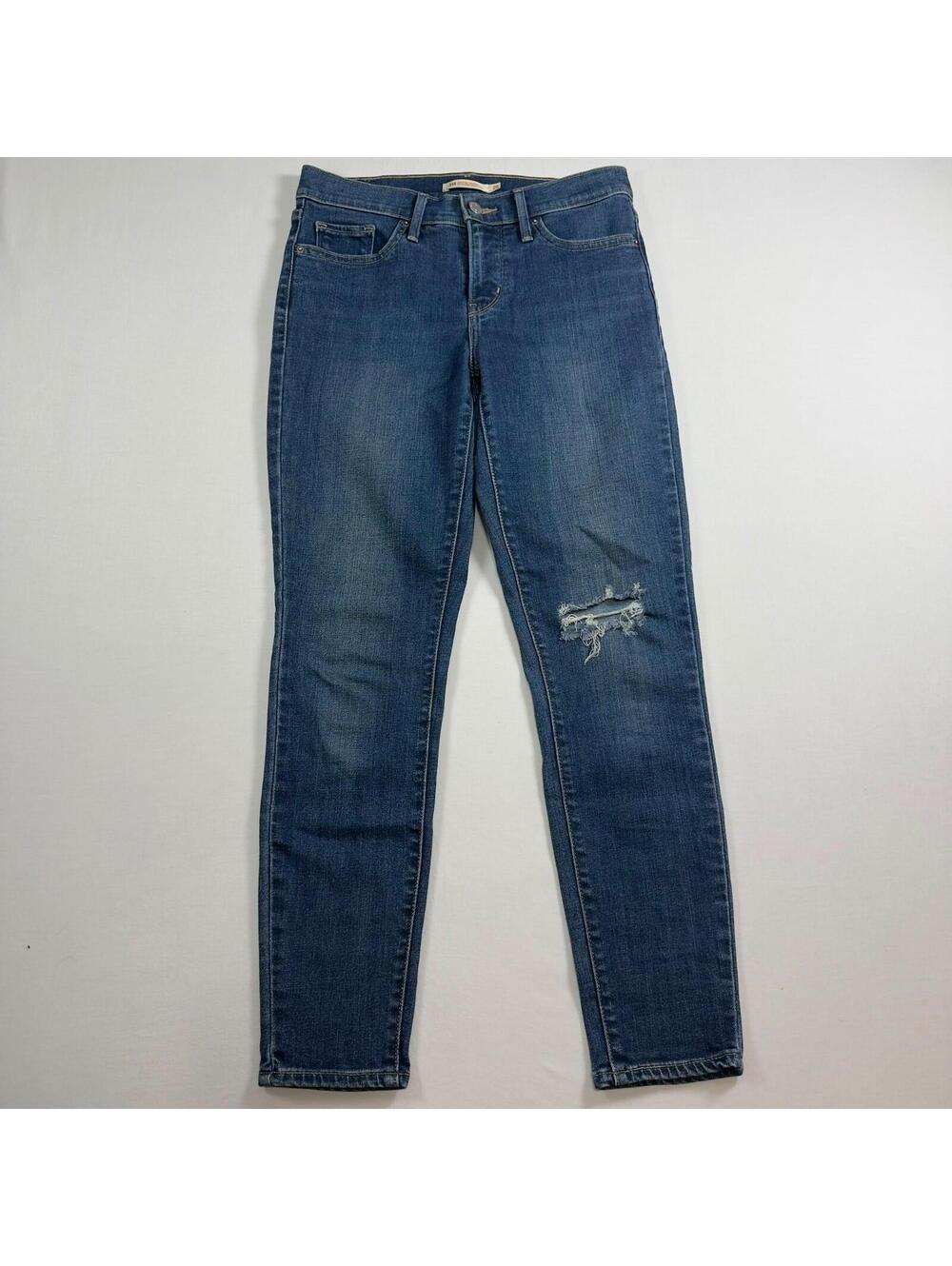 Levi's Shaping Skinny Medium Wash Jeans Womens 26 Mid Rise Zipper fly